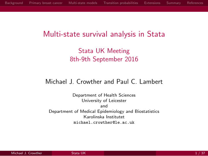 multi state survival analysis in stata