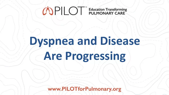 dyspnea and disease