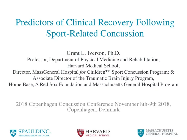 predictors of clinical recovery following