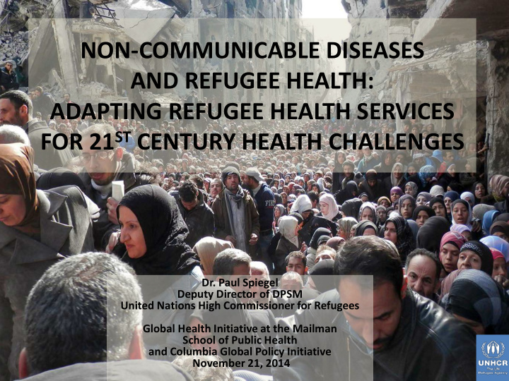 non communicable diseases and refugee health adapting