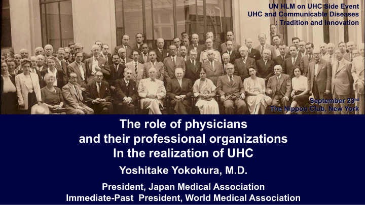 the role of physicians and their professional