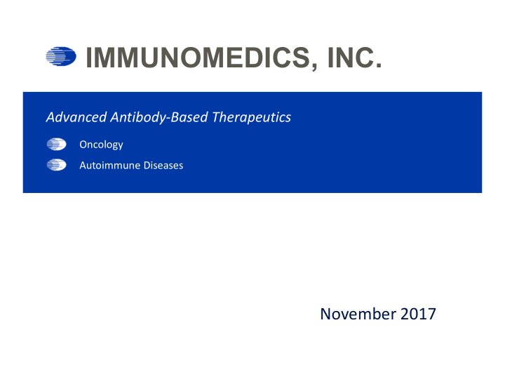 immunomedics inc