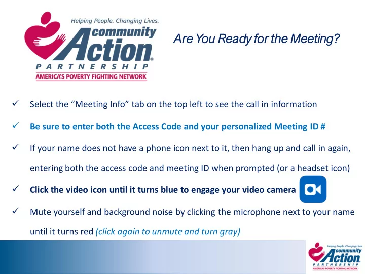 are you re ready for the meeting