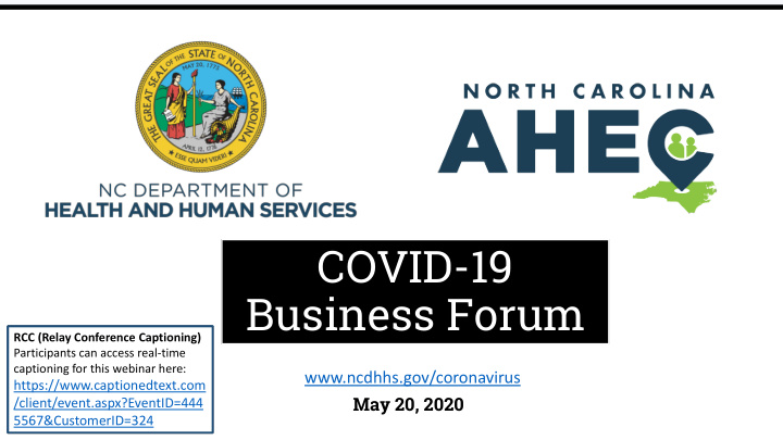 covid 19 business forum