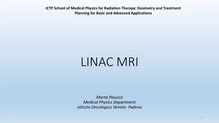linac mri