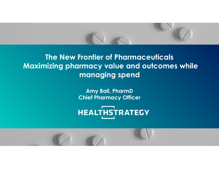 the new frontier of pharmaceuticals maximizing pharmacy