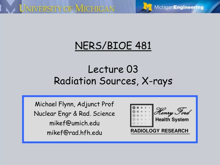 ners bioe 481 lecture 03 radiation sources x rays