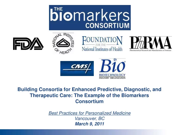 building consortia for enhanced predictive diagnostic and