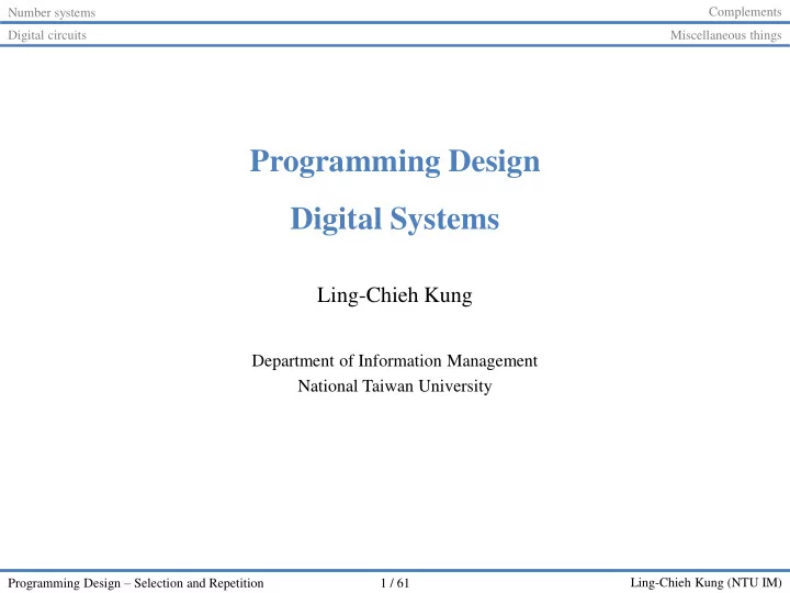 programming design