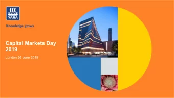 Capital Markets Day  2019  London 26 June 2019  Agenda  Section  Time  Presenters  1. Strategy