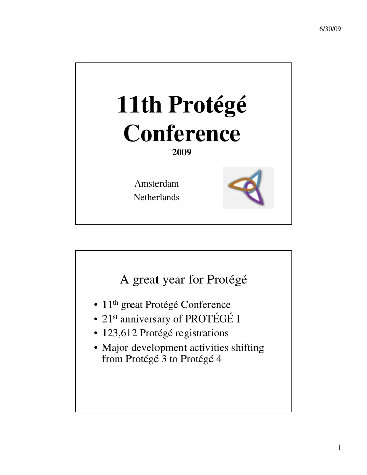 11th prot g conference