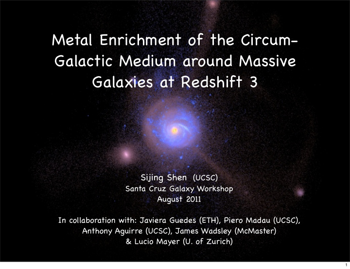 metal enrichment of the circum galactic medium around