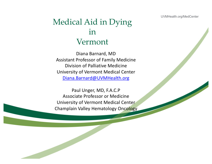 medical aid in dying in vermont