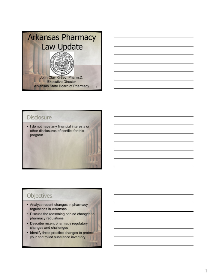 arkansas pharmacy law update