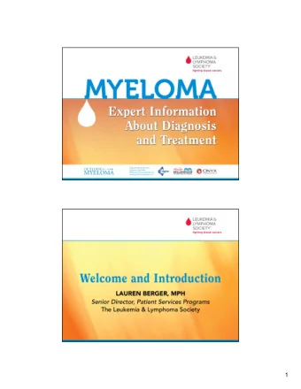 New VL title slide to come  1  Asher A. Chanan-Khan, MD  Chair of Hematology and Oncology  Mayo