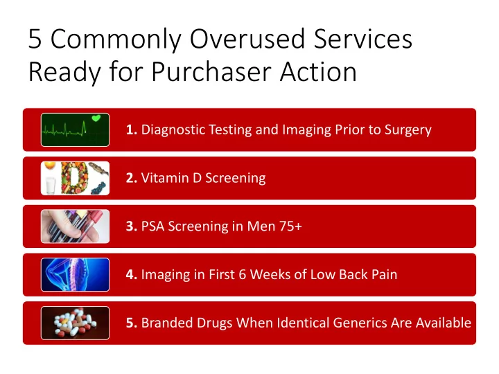 5 commonly overused services