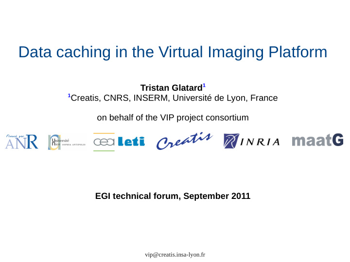 data caching in the virtual imaging platform