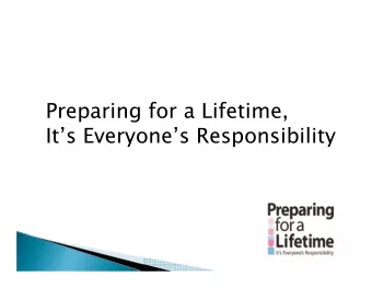 Preparing for a Lifetime,  Its Everyones Responsibility  In Oklahoma, IMR 2016 is 7.4