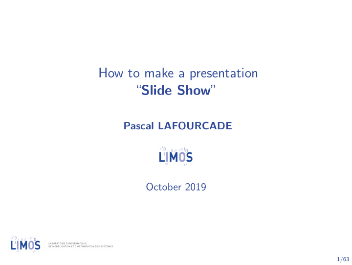 how to make a presentation slide show