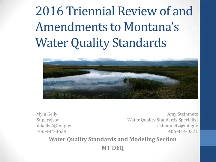 2016 triennial review of and
