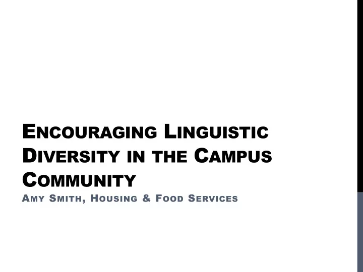 e ncouraging l inguistic