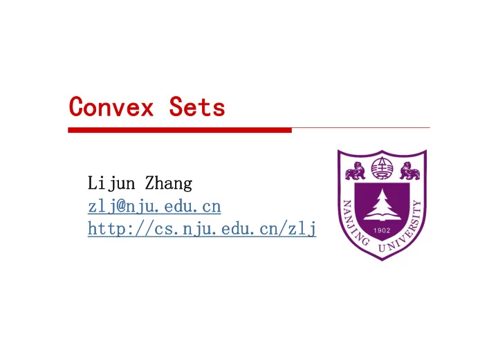 convex sets