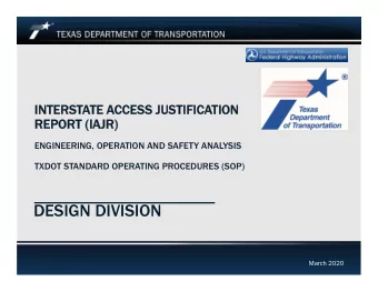 DESIGN DIVISION  March 2020  Agenda  Intr  Introduction  oduction  IAJR Pr  IAJR Process