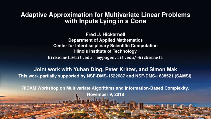 adaptive approximation for multivariate linear problems