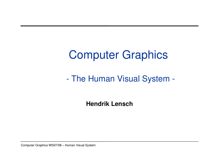 computer graphics