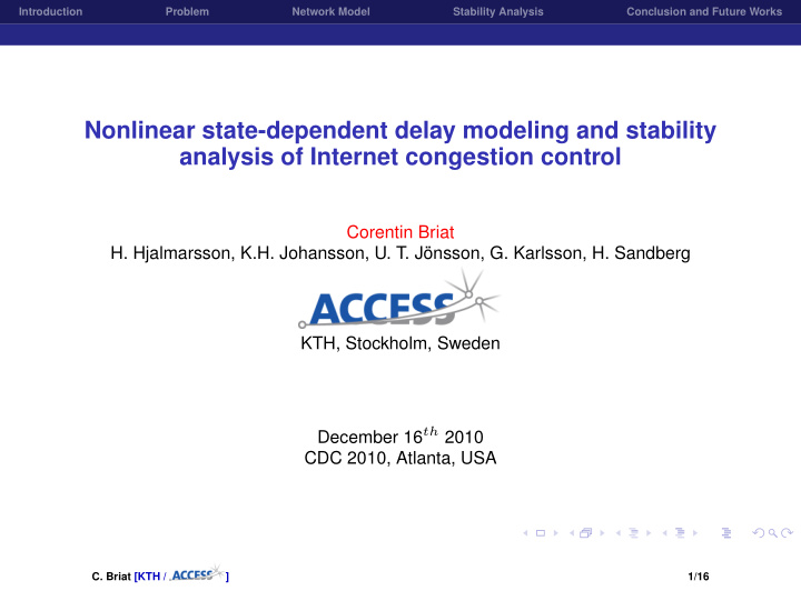 nonlinear state dependent delay modeling and stability