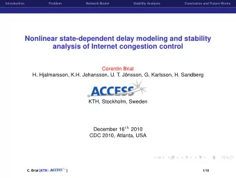Nonlinear state-dependent delay modeling and stability  analysis of Internet congestion control