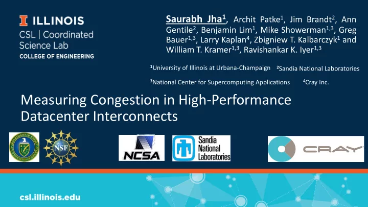 measuring congestion in high performance datacenter