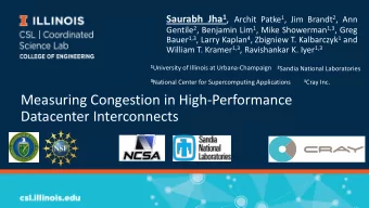 Measuring Congestion in High-Performance  Datacenter Interconnects  High-Performance Computing