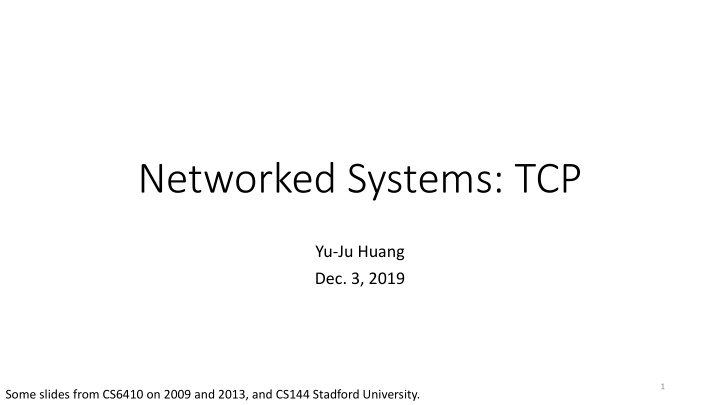 networked systems tcp