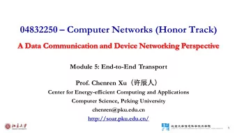 04832250  Computer Networks (Honor Track)  A Data Communication and Device Networking