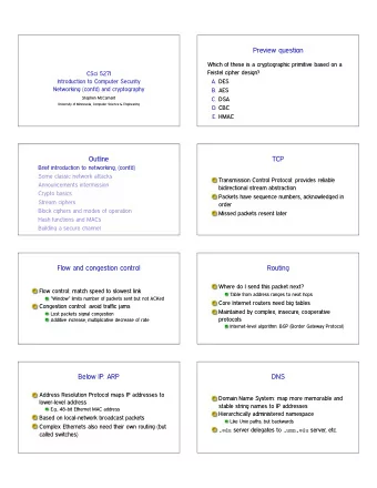 Preview question  Which of these is a cryptographic primitive based on a  Feistel cipher design?