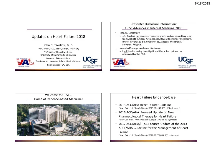 updates on heart failure 2018