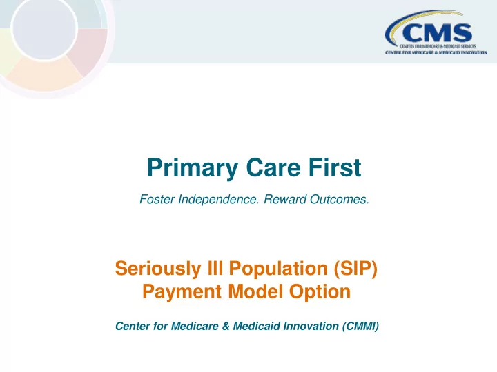 primary care first