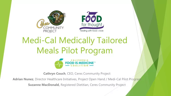 meals pilot program