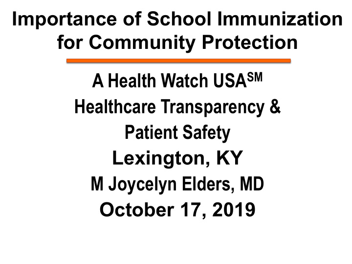 importance of school immunization for community protection