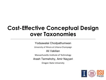 over Taxonomies  Yodsawalai Chodpathumwan  University of Illinois at Urbana-Champaign  Ali Vakilian