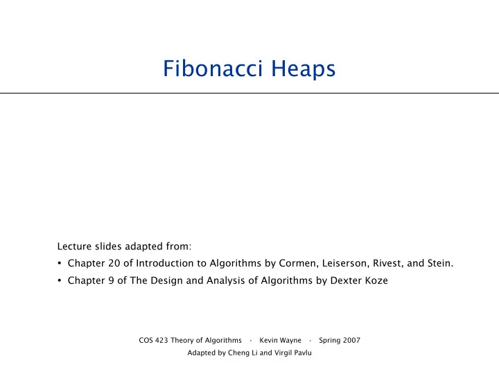 fibonacci heaps