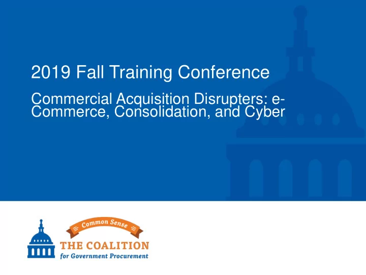 2019 fall training conference
