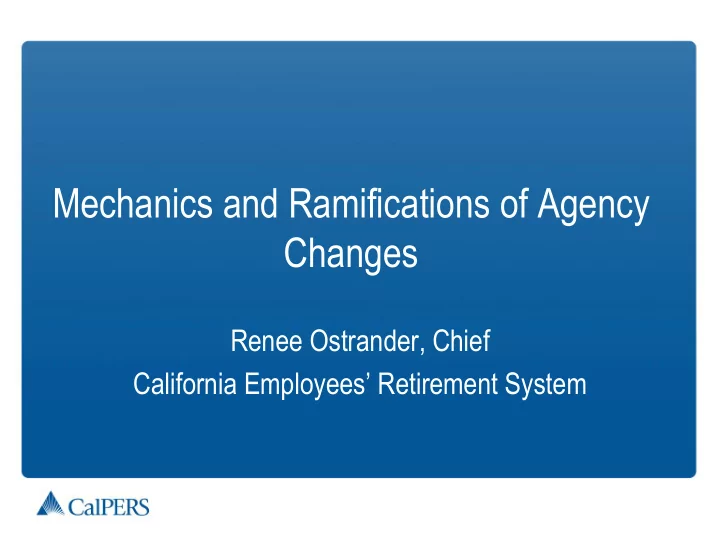 mechanics and ramifications of agency
