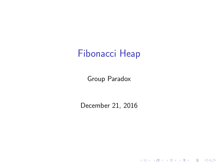 fibonacci heap