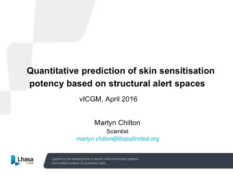Quantitative prediction of skin sensitisation  potency based on structural alert spaces  vICGM,