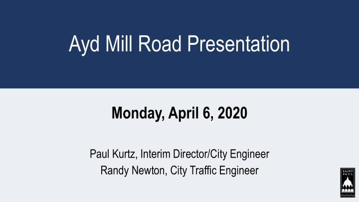 ayd mill road presentation