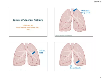 Common Pulmonary Problems  Diana Coffa, MD  Family Medicine Board Review Course,  2015  Patrick J.
