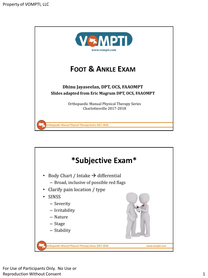 subjective exam