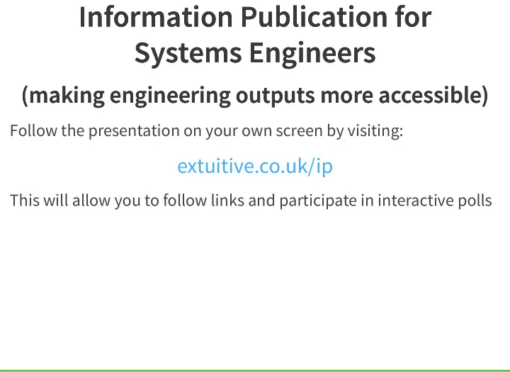 information publication for information publication for